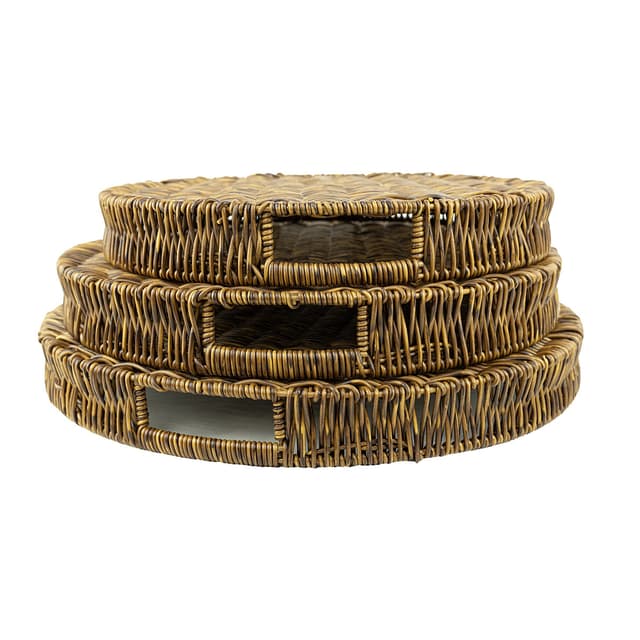 Taca pleciona z technorattanu z uchwytem 021B ⌀40x H5