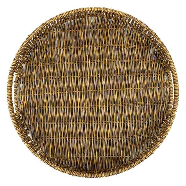 Taca pleciona z technorattanu z uchwytem 021A ⌀44*H5