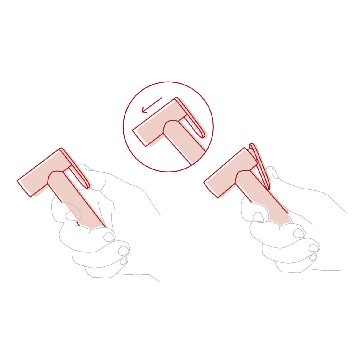 Bateria bidetowa podtynkowa z wężem LUGO CMB7570CH Chrom