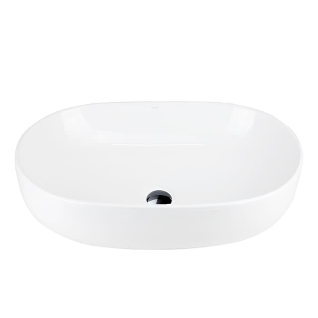 Umywalka nablatowa OLVENA UC5566BL 600x425x145mm Owalna Czarny korek