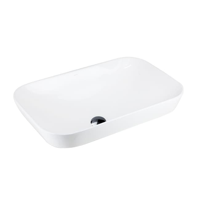 Umywalka nablatowa INTERO UC5580BL prostokątna 530x335x170 mm Czarny korek