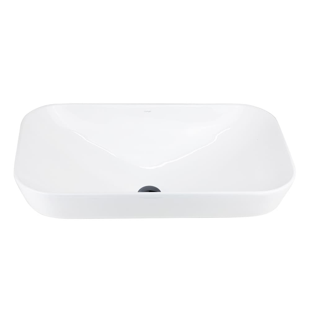 Umywalka nablatowa INTERO UC5580BL prostokątna 530x335x170 mm Czarny korek