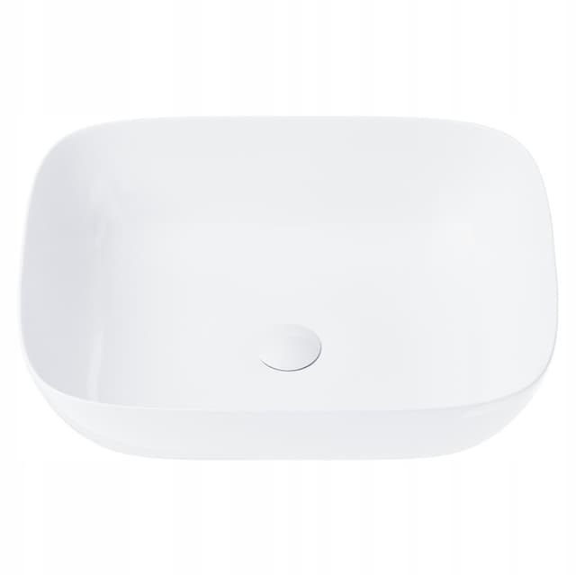 Umywalka nablatowa MONO UC5597WH prostokątna 500x400x145 mm z korkiem białym