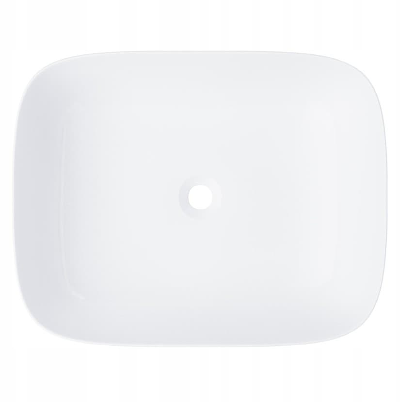 Umywalka nablatowa MONO UC5597WH prostokątna 500x400x145 mm z korkiem białym