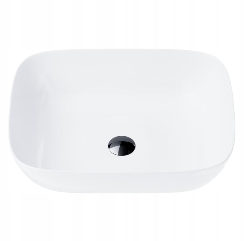 Umywalka nablatowa MONO UC5597BL prostokątna 500x400x145 mm z korkiem czarnym