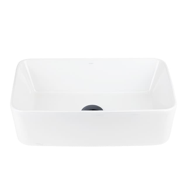 Umywalka nablatowa ANGO UC5627BL prostokątna 480x295x135 mm Czarny korek