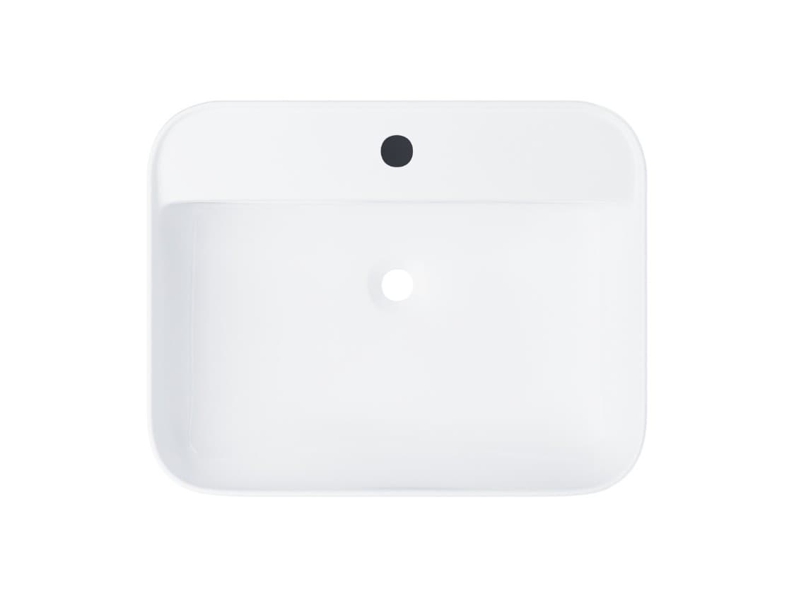 Umywalka nablatowa ANGO UC5641CH prostokątna 500x400x140 mm z korkiem chrom