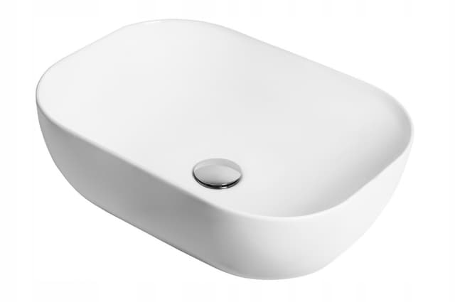 Umywalka nablatowa MONO UC5603CH prostokątna 460x320x140 mm z korkiem chrom