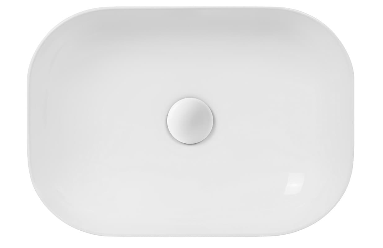 Umywalka nablatowa MONO UC5603WH prostokątna 460x320x140 mm z korkiem białym