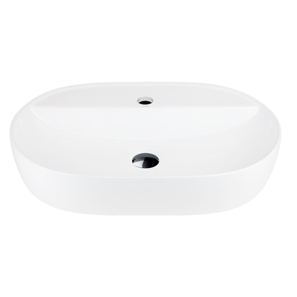 Umywalka nablatowa OLVENA UC5658BL 600x400x120mm Otwór na baterię Czarny korek