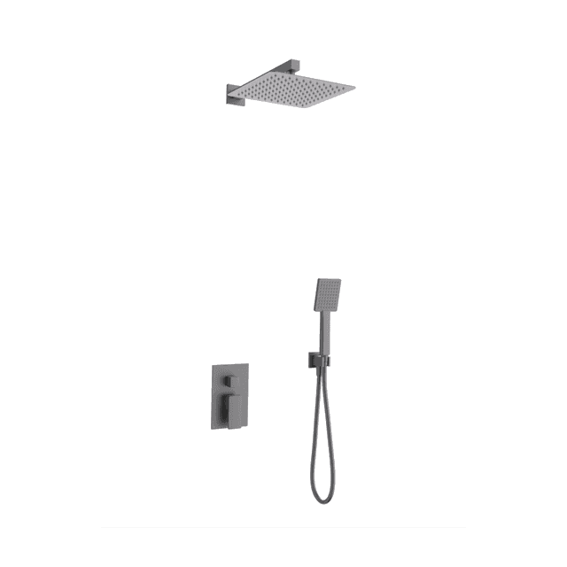 Zestaw prysznicowy ANGO Z01MGM Deszczownica 25cm Mieszacza Słuchawka Prysznicowa Gunmetal