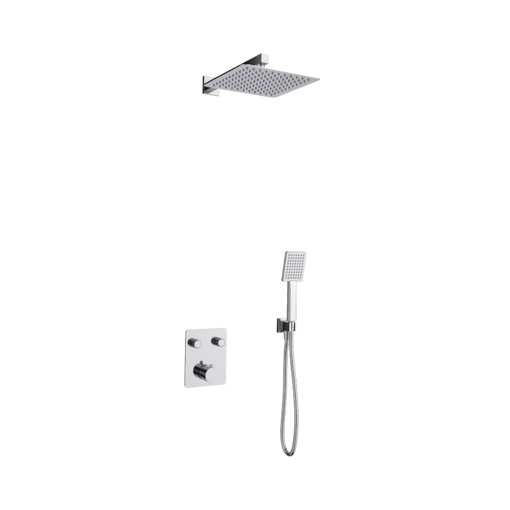 Zestaw prysznicowy podtynkowy ANGO Z02TCH Deszczownica 25cm Termostat Słuchawka prysznicowa Chrom