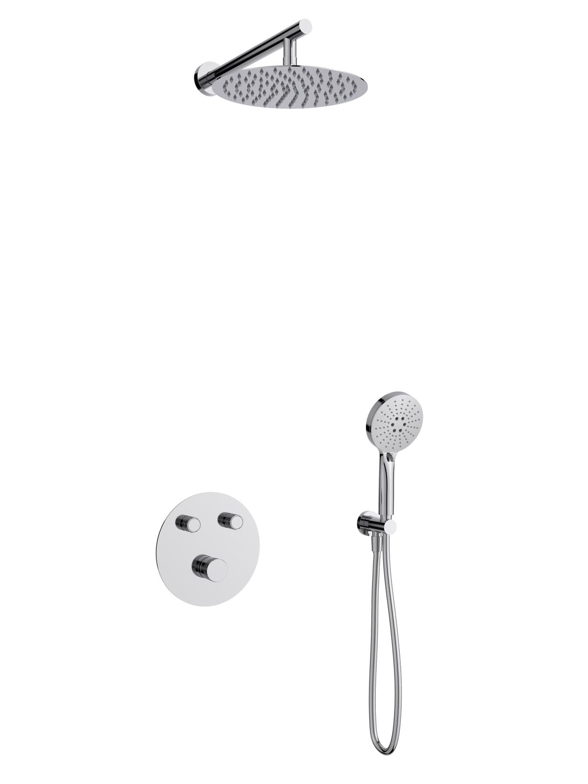Zestaw prysznicowy podtynkowy LUGO Z04MCH Deszczownica 25cm Mieszacz Słuchawka prysznicowa Chrom