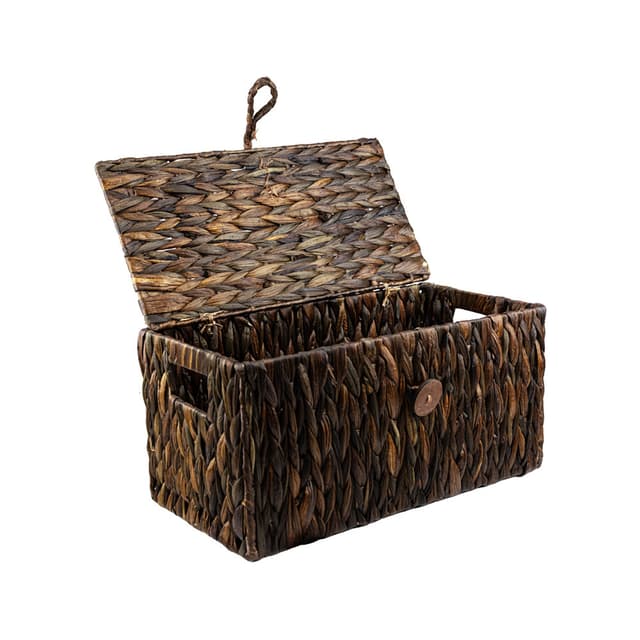 Skrzynia z hiacyntu wodnego NATARIA 418M BRĄZ 50x30x30cm Koszoplotka