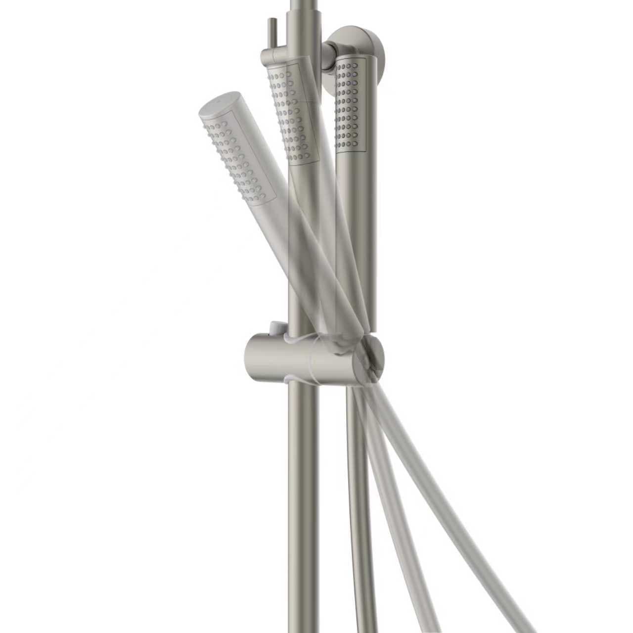 Kolumna prysznicowa LUGO CMN01TBSLW Deszczownica 25cm Termostat Wylewka obrotowa Stal szczotkowana