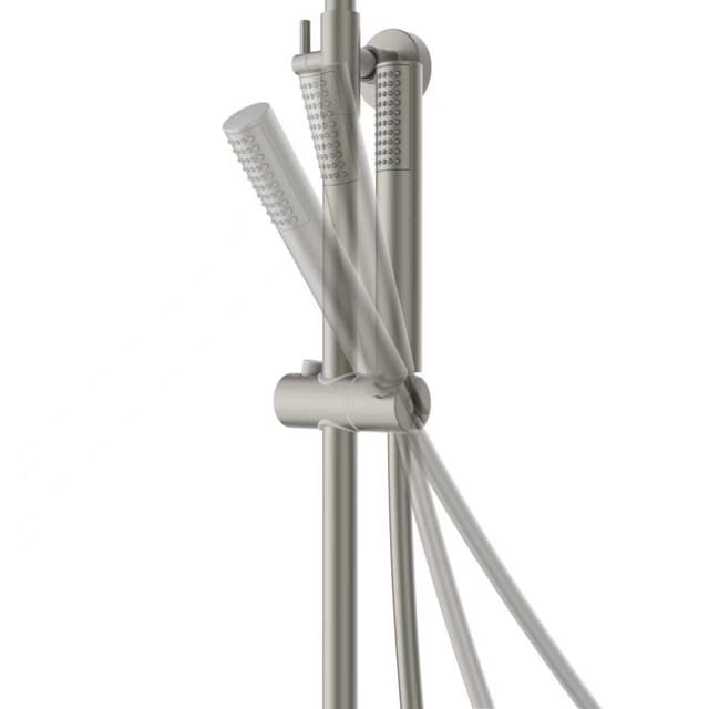 Kolumna prysznicowa LUGO CMN01TBSLW Deszczownica 25cm Termostat Wylewka obrotowa Stal szczotkowana