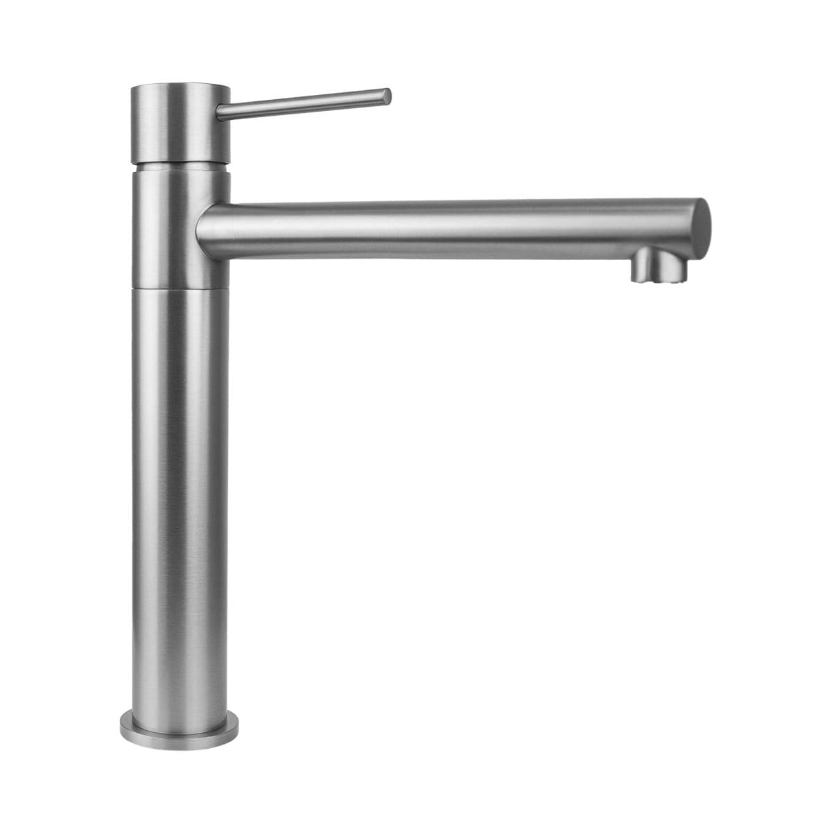 Wysoka bateria umywalkowa LUGO CMB7521BSL Stal szczotkowana z ruchomą wylewką
