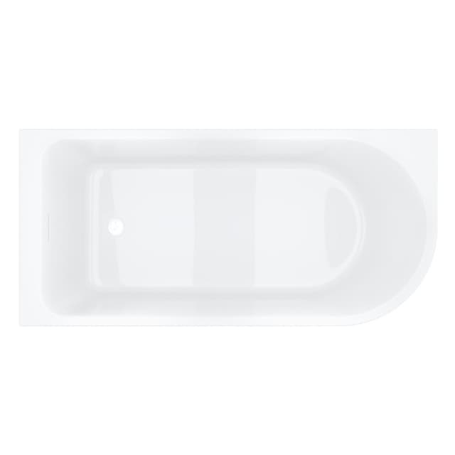 Wanna narożna INVELIA V220XLLBL 170x80 cm Montaż lewostronny Przelew szczelinowy Korek klik klak Czarny