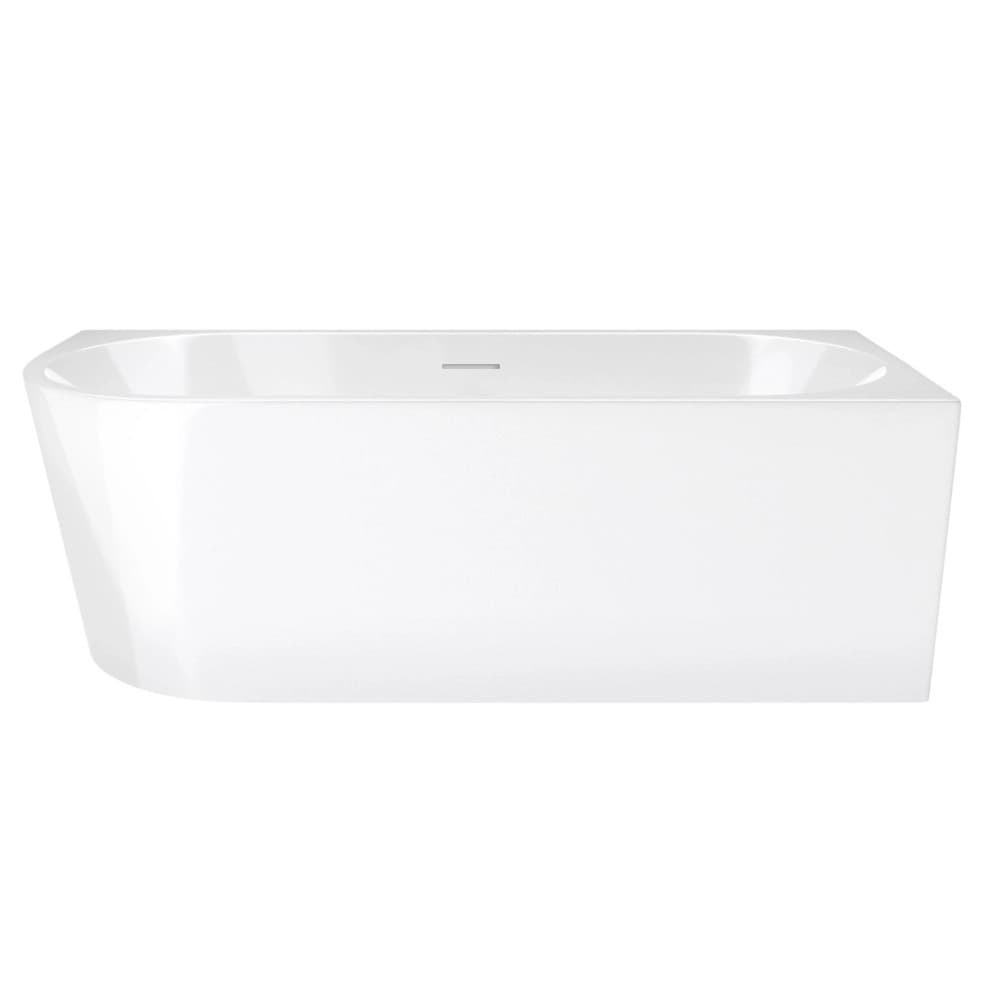 Wanna narożna INTERO V230SPWH 140 cm Montaż prawostronny Przelew szczelinowy Korek klik klak Biały