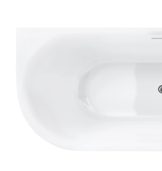 Wanna narożna INTERO V230SPCH 140 cm Montaż prawostronny Przelew szczelinowy Korek klik klak Chrom