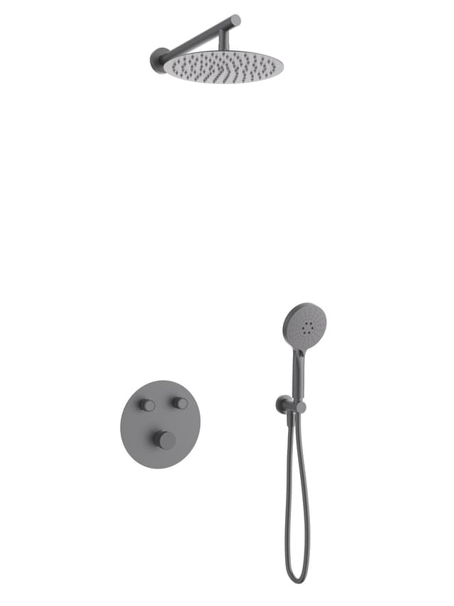 Zestaw prysznicowy LUGO Z04MGM Deszczownica 25cm Mieszacz Słuchawka prysznicowa Gunmetal