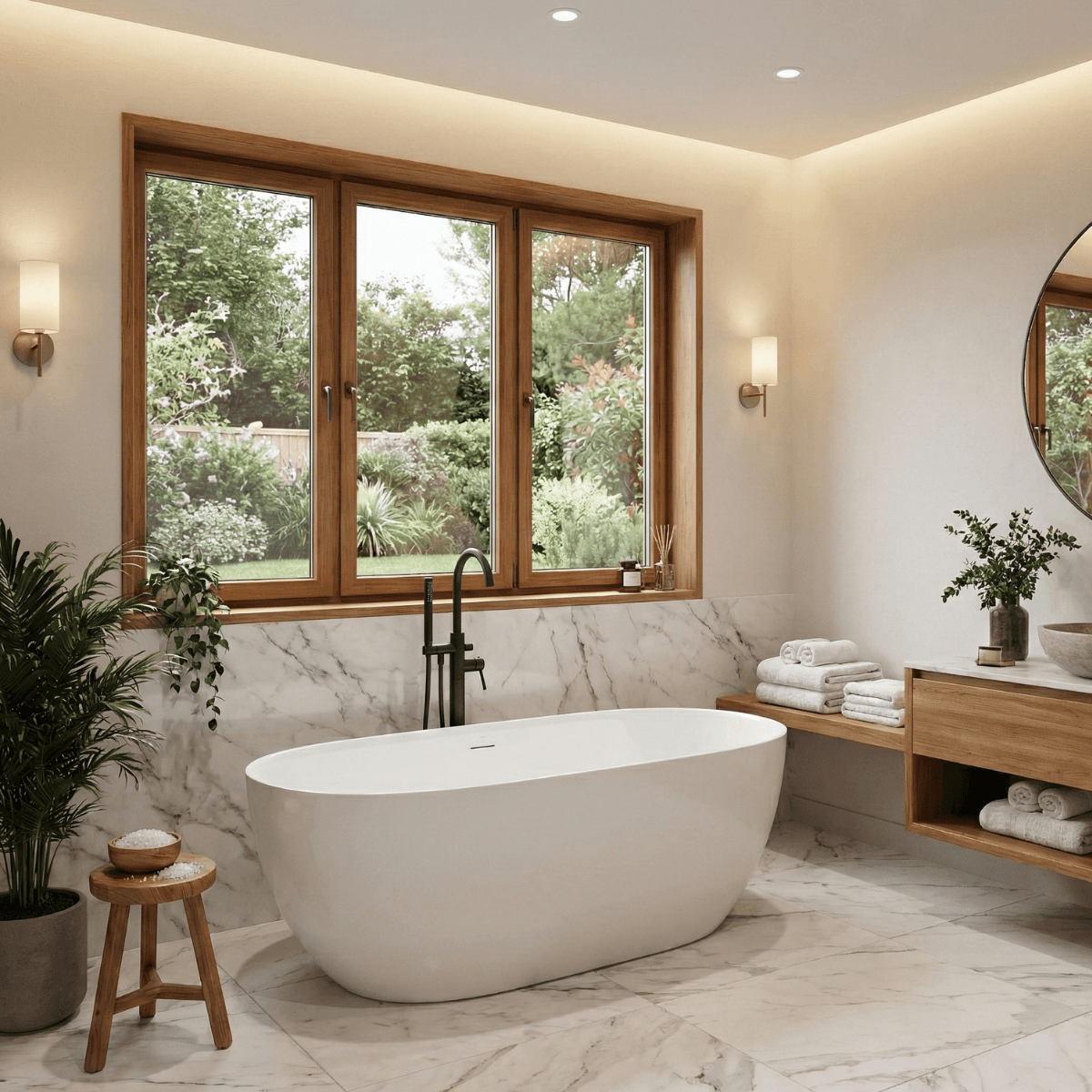 Wanna wolnostojąca OLVENA V041XLGL 170 cm Przelew szczelinowy Korek klik klak Złoty