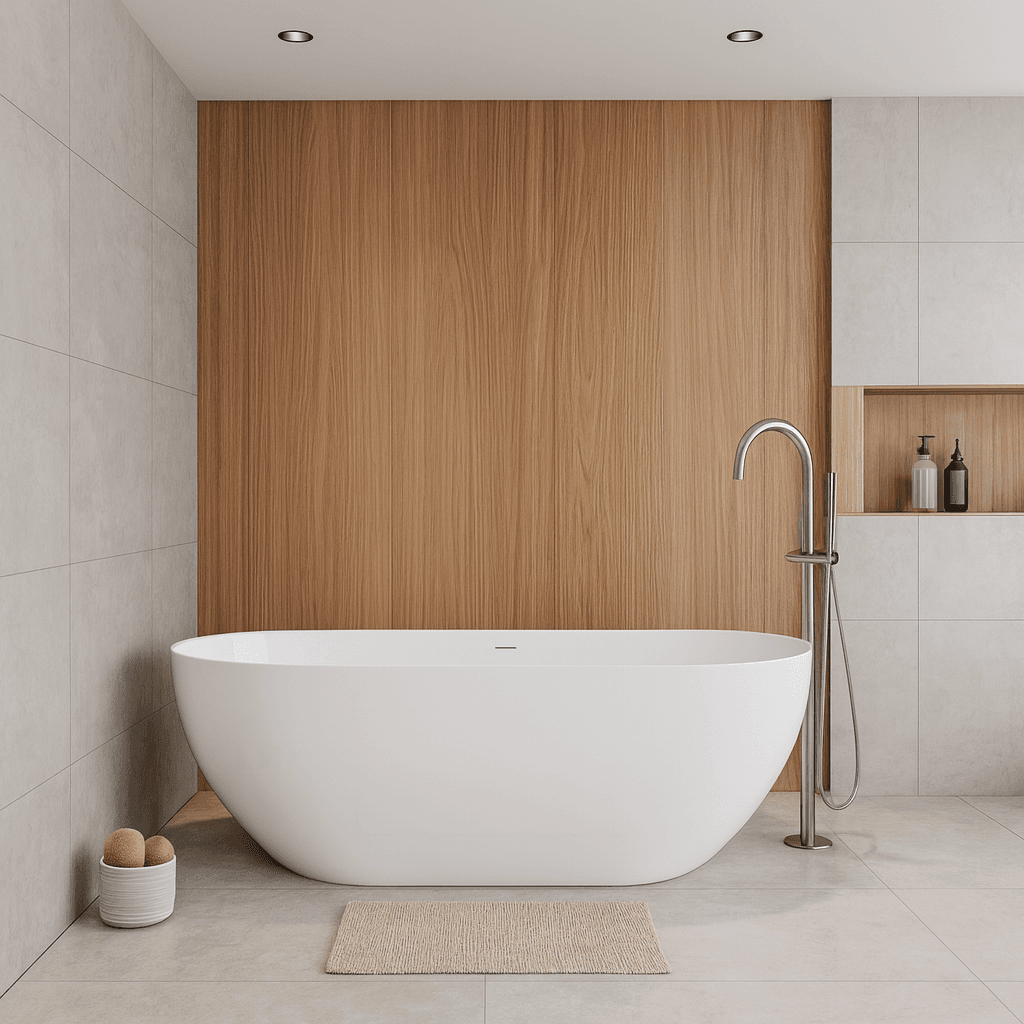 Wanna wolnostojąca OLVENA V041XLRG 170 cm Przelew szczelinowy Korek klik klak Różowe złoto