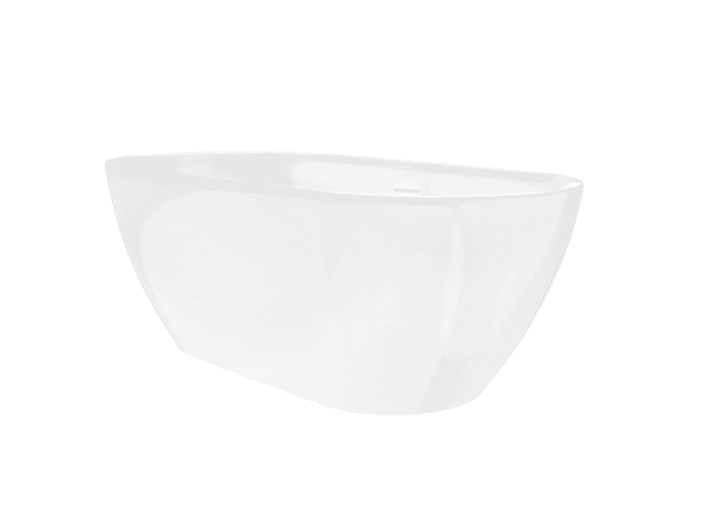 Wanna wolnostojąca OLVENA V041XLWH 170 cm Przelew szczelinowy Korek klik klak Biały