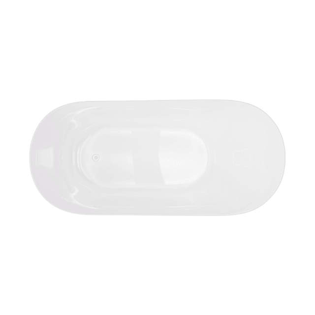 Wanna wolnostojąca ESTELLA II SLIM V038XLWH 170 cm Przelew szczelinowy Korek klik klak Biały