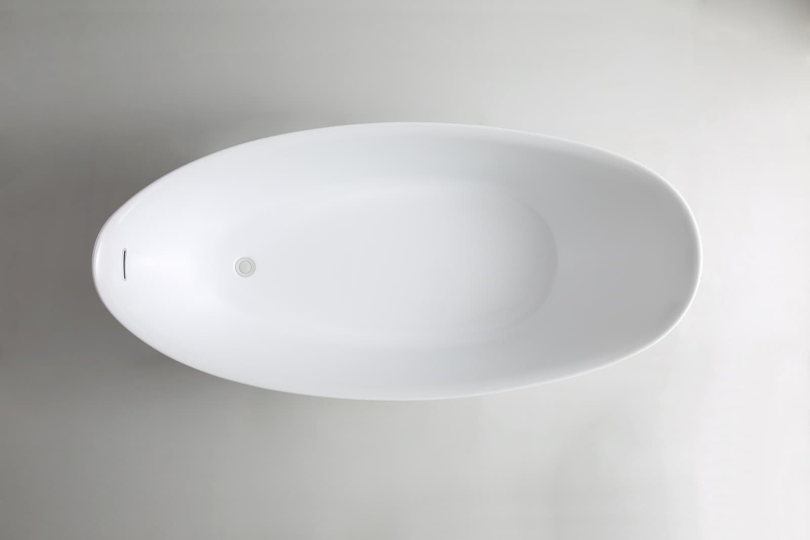 Wanna wolnostojąca AVOLA V032XXLWH 180 cm Przelew szczelinowy Korek klik klak Biały