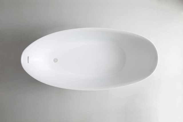 Wanna wolnostojąca AVOLA V032XXLWH 180 cm Przelew szczelinowy Korek klik klak Biały