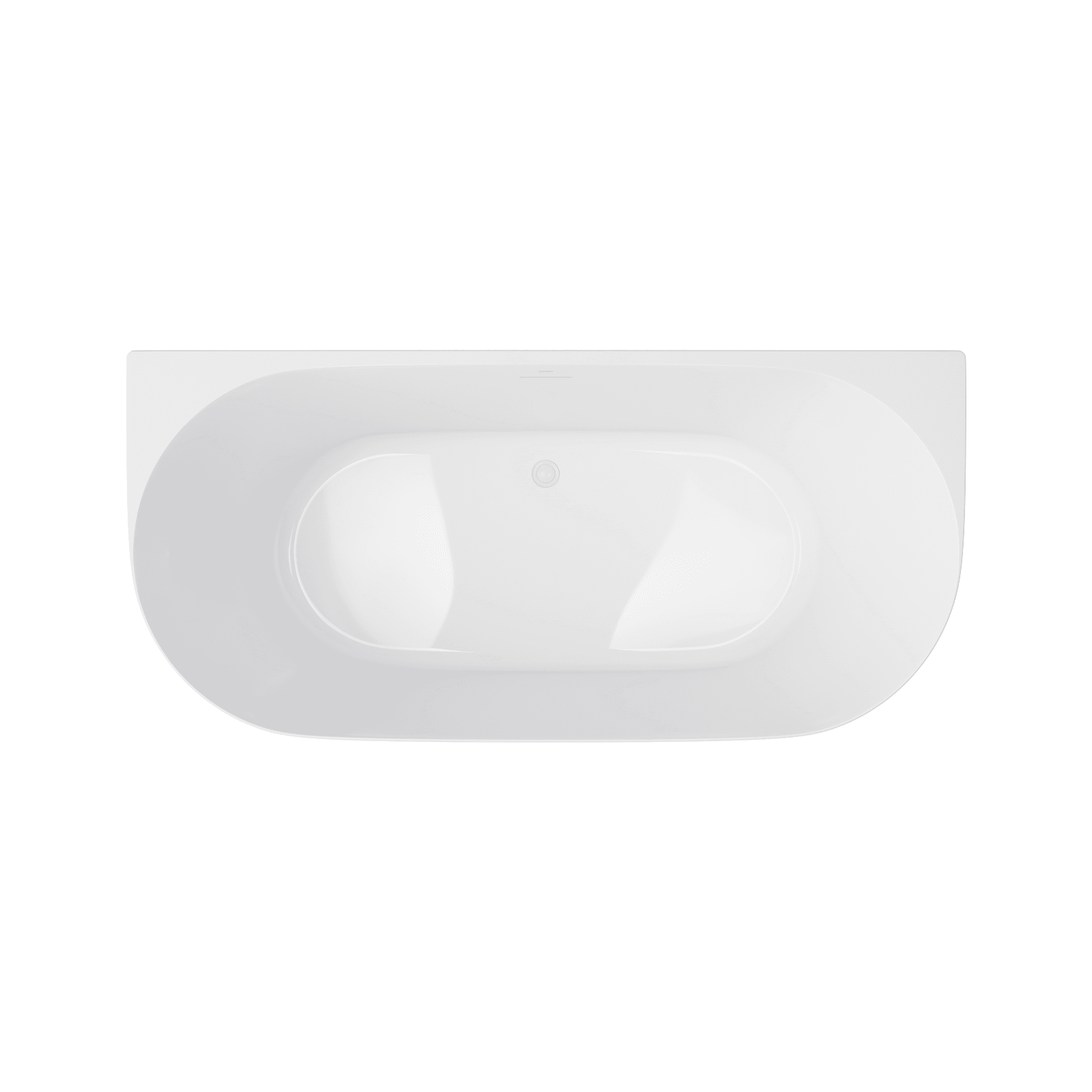 Wanna przyścienna MONO V029LWH Slim 160 cm Przelew szczelinowy Korek klik klak Biały