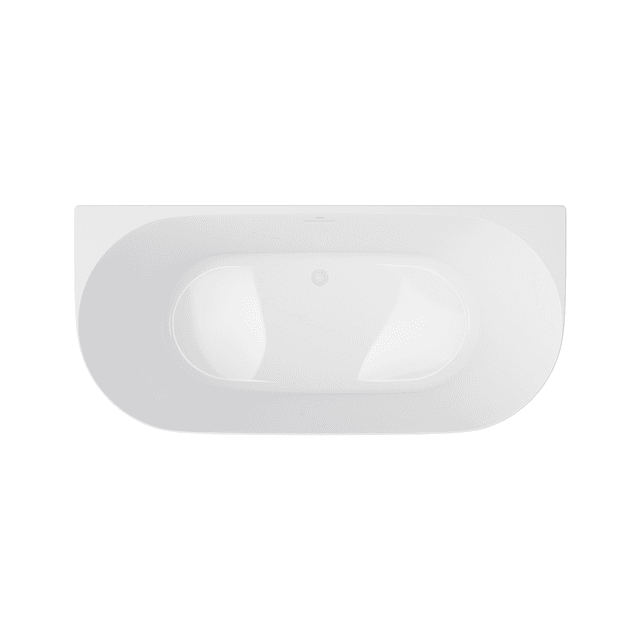 Wanna przyścienna MONO V029LWH Slim 160 cm Przelew szczelinowy Korek klik klak Biały