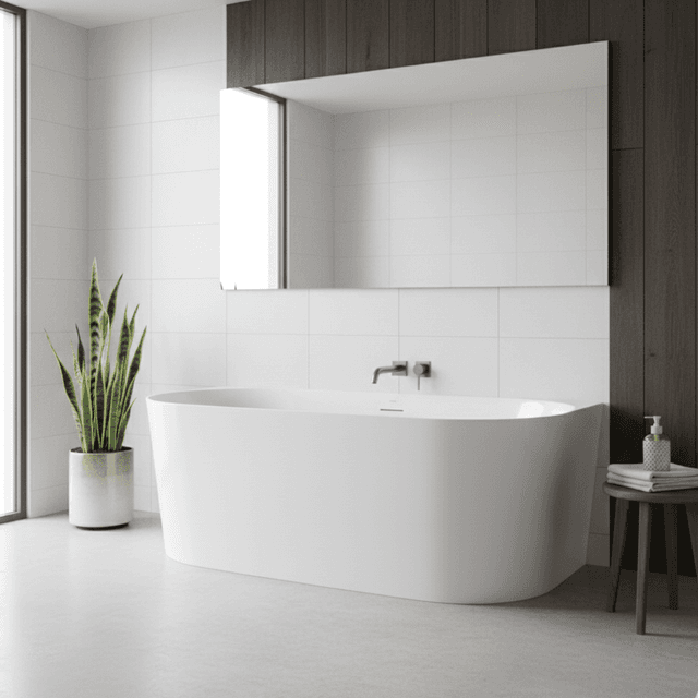 Wanna przyścienna MONO V029LSRG Slim 160 cm Przelew szczelinowy Korek klik klak Różowe Złoto