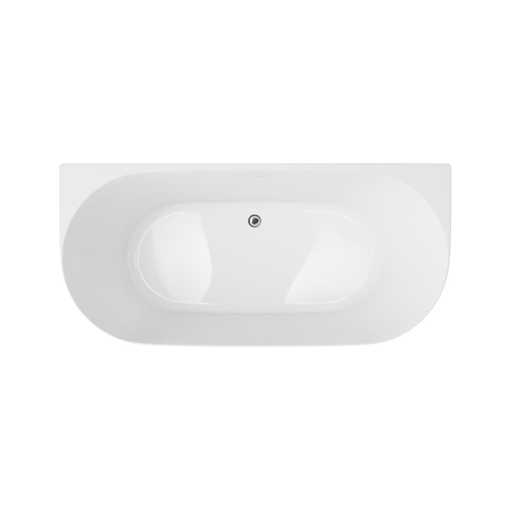 Wanna przyścienna MONO V029LSCH Slim 160 cm Przelew szczelinowy Korek klik klak Chrom