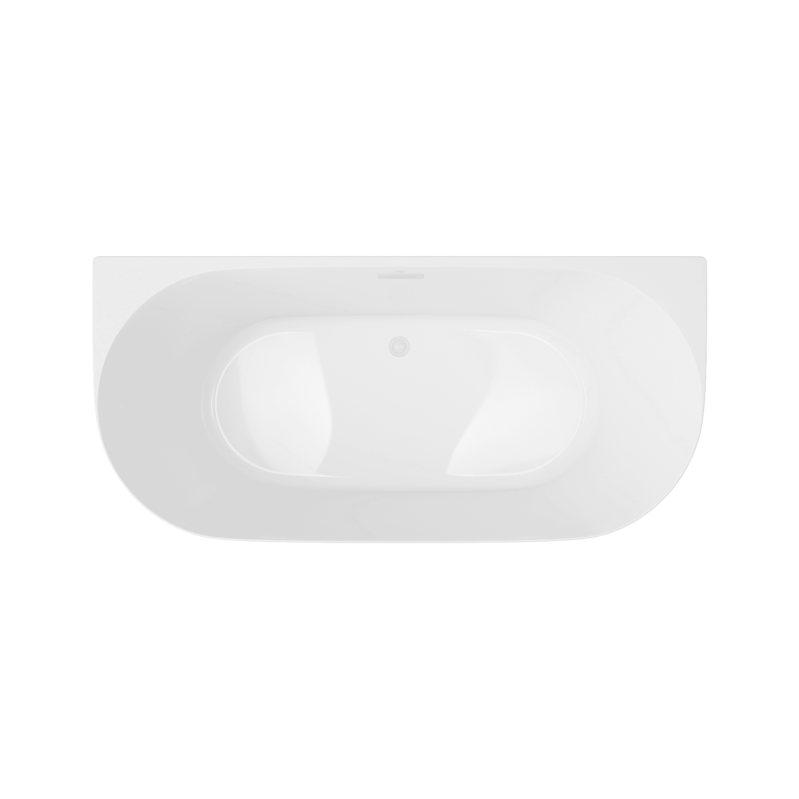 Wanna przyścienna MONO E029LSWH Slim 160 cm Korek klik klak Biały