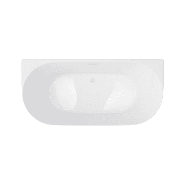 Wanna przyścienna MONO E029LSWH Slim 160 cm Korek klik klak Biały