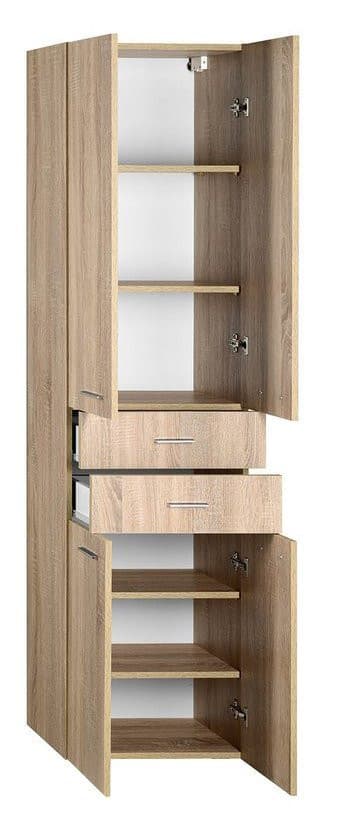 Szafka wysoka ZOJA KERAMIA FRESH 50x184x29 cm dąb platin