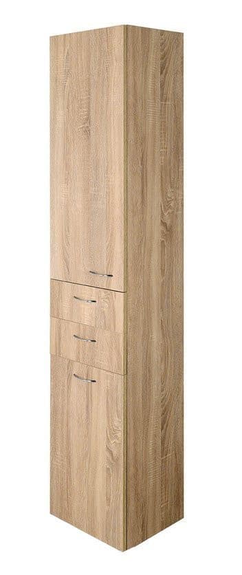 ZOJA KERAMIA FRESH wysoka szafka 35x184x29cm z koszem na bieliznę, lewa, dąb platin