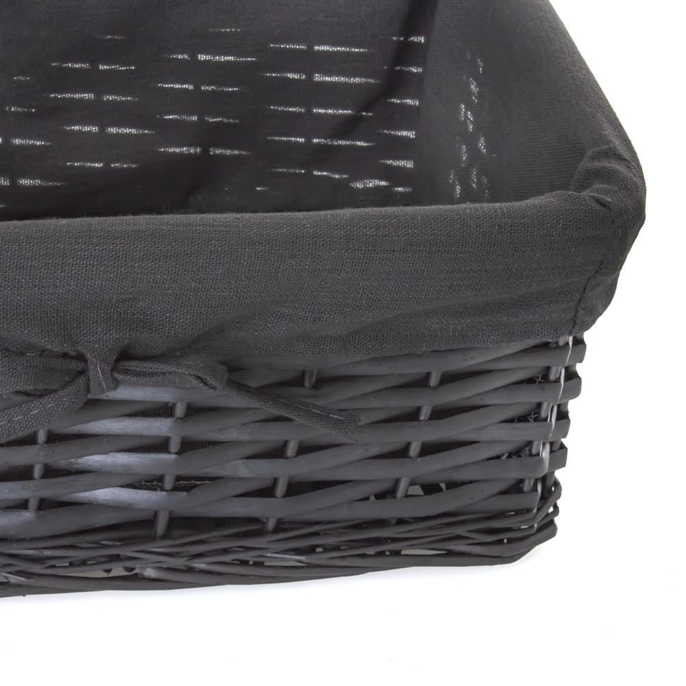 Koszyk wiklinowy AWD Interior czarny 1879