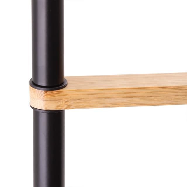 Wieszak łazienkowy drabinka AWD Interior czarna bambus 1904