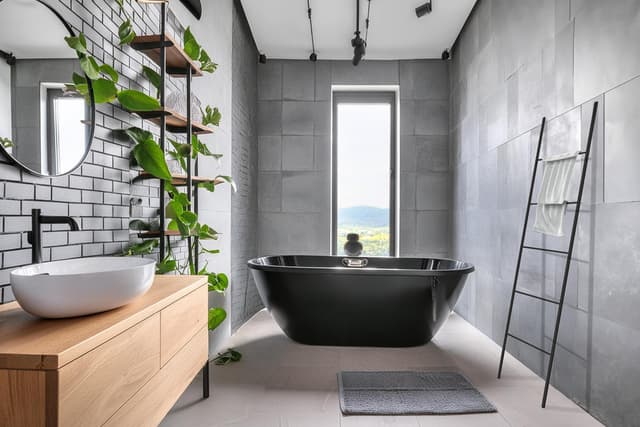 Wieszak łazienkowy drabinka AWD Interior czarna 1905