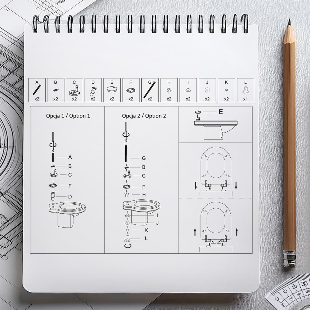 Deska sedesowa AWD Interior Kalamata MDF biała 1909