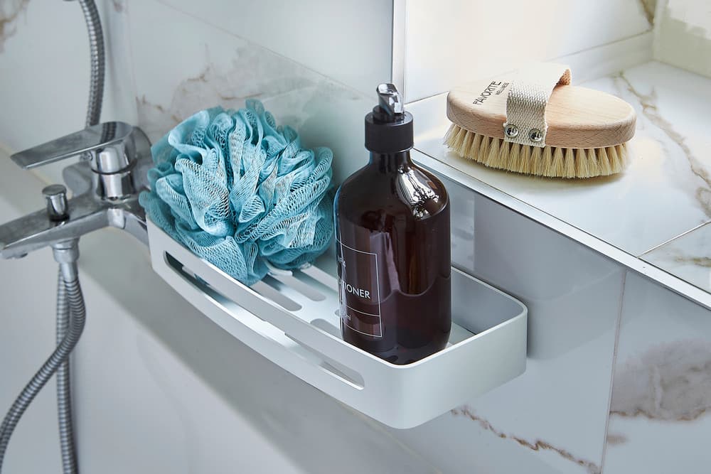 Półka ścienna AWD INTERIOR 1939 samoprzylepna biały mat aluminium