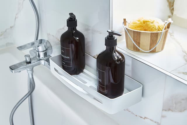 Półka ścienna AWD INTERIOR 1939 samoprzylepna biały mat aluminium