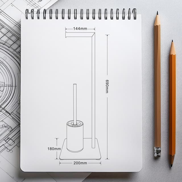 Stojak na papier toaletowy i szczotkę wc AWD INTERIOR 1974 srebrny chrom