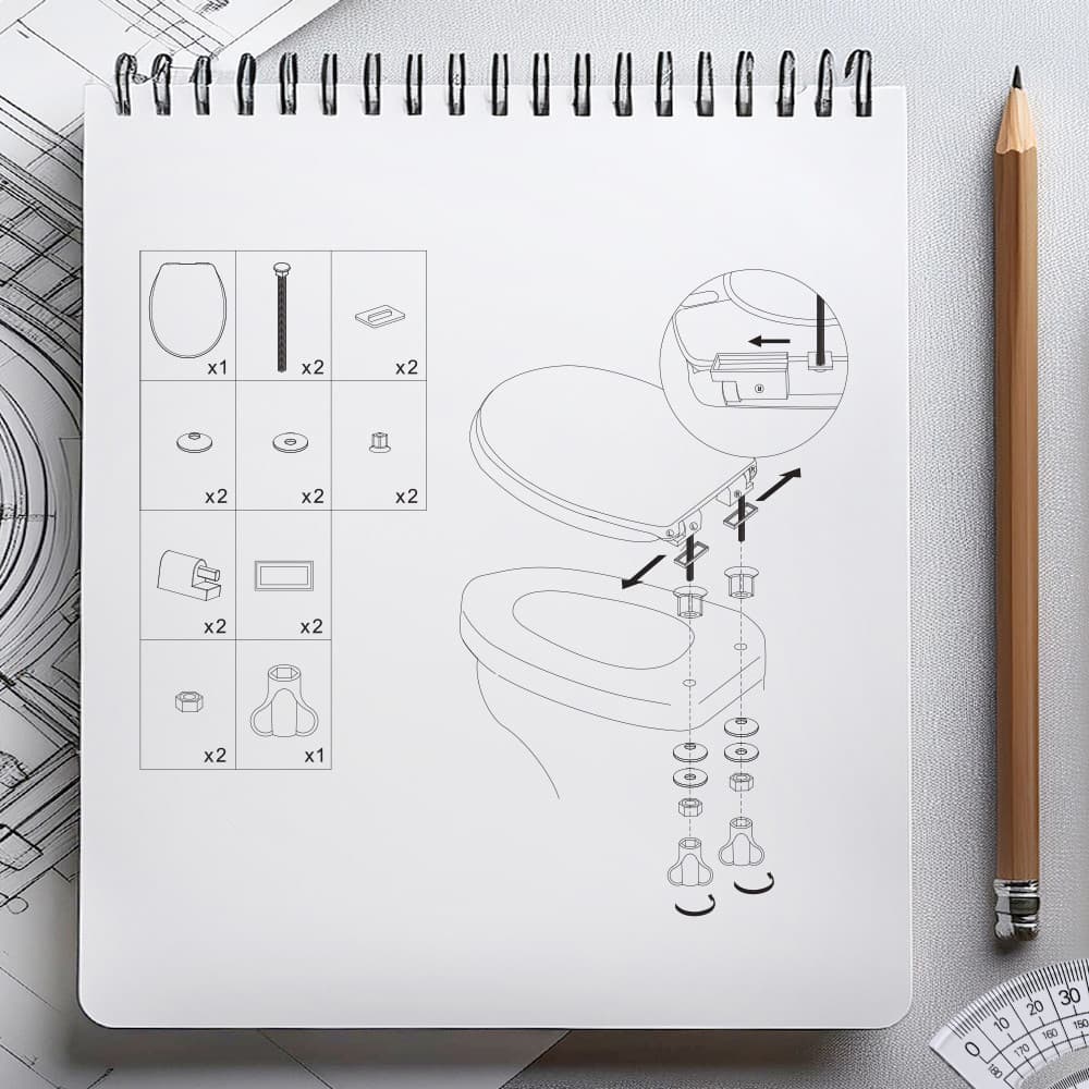Deska sedesowa wolnoopadająca FOXTROT 1969 duroplast biała - AWD Interior