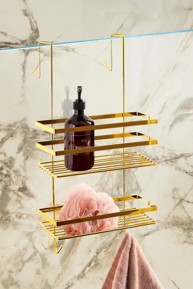 Półka pod prysznic AWD INTERIOR 1987 złota zawieszana podwójna