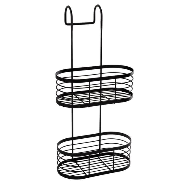Półka pod prysznic AWD INTERIOR 1993 czarna zawieszana podwójna