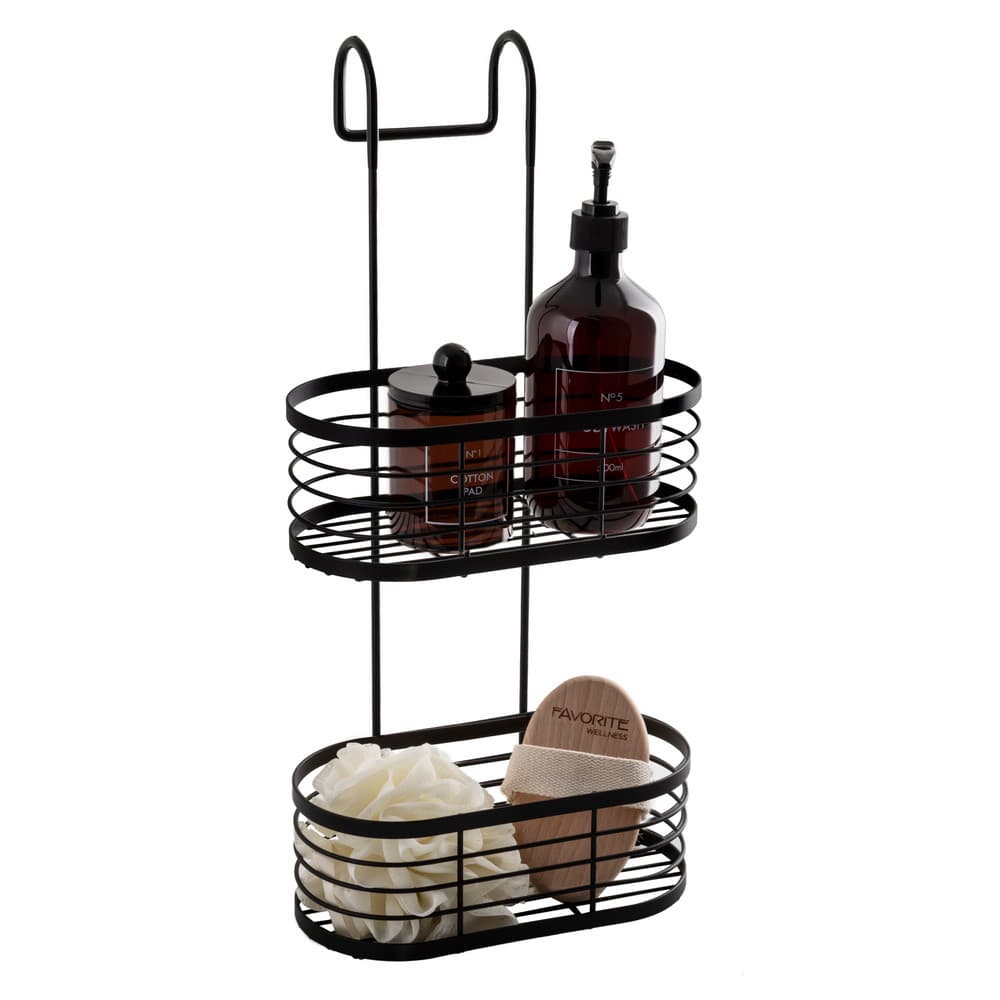 Półka pod prysznic AWD INTERIOR 1993 czarna zawieszana podwójna